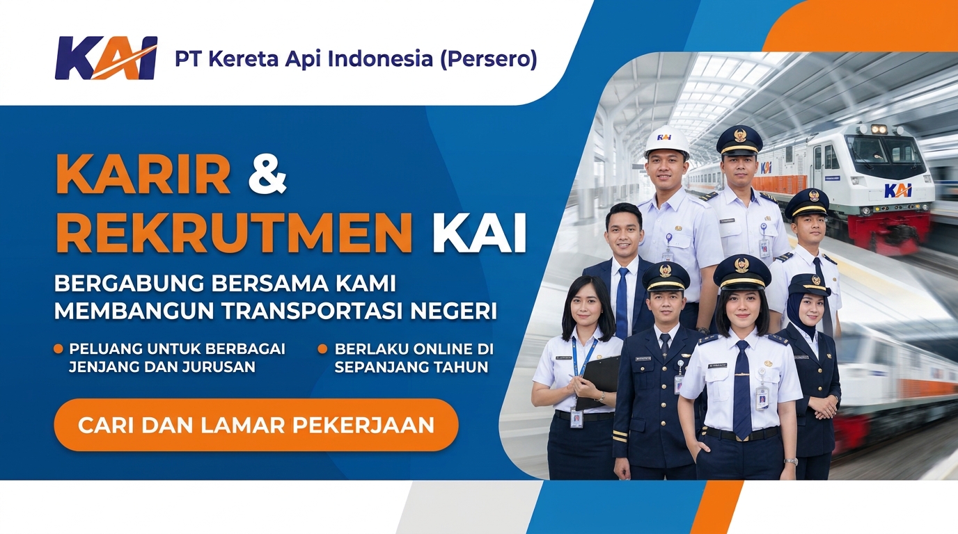 Banner rekrutmen PT Kereta Api Indonesia